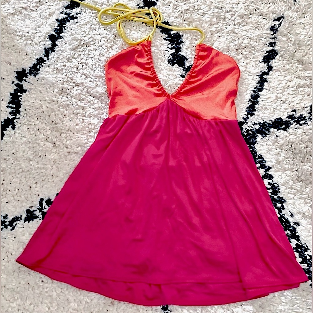 Marciano Colorblock Halter Tank Top Small
